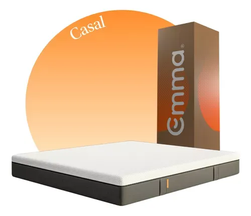 Colcho Emma Original Casal - Tecnologia Alem Cor Branco/Cinza